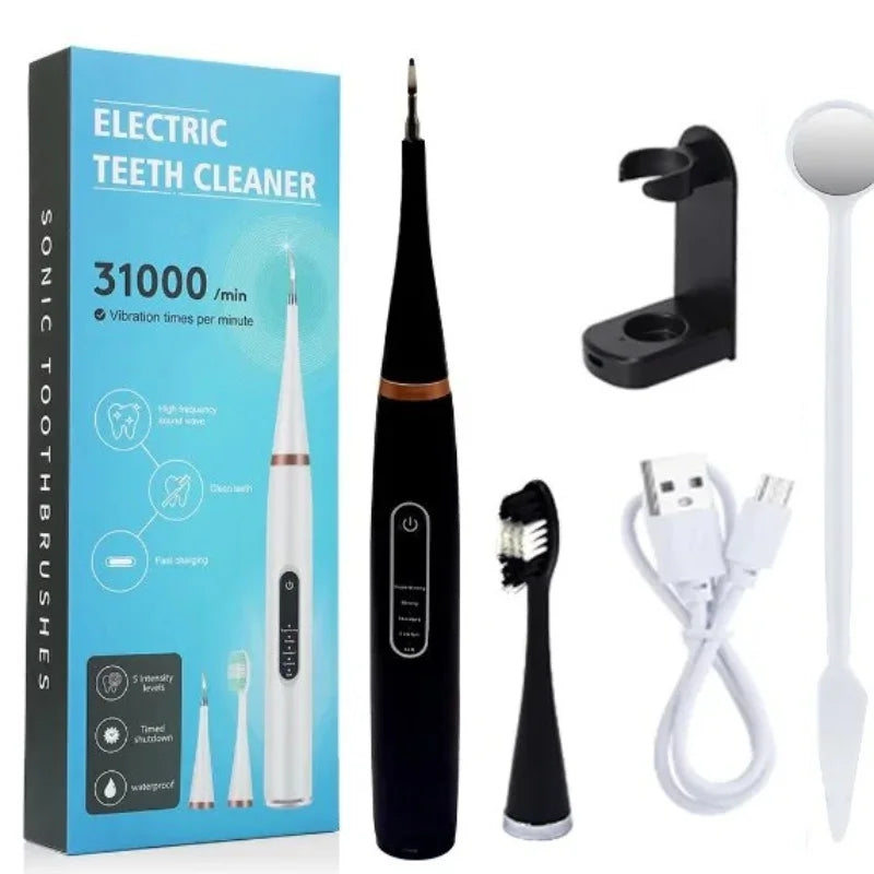 Electric Tooth Whitening Brush Teeth Cleaner Dental Scaler Toothbrush Calculus Plaque Remover Stone Remover Kit